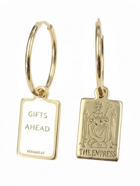 Verameat hoop earring tarot - 'The Empress'